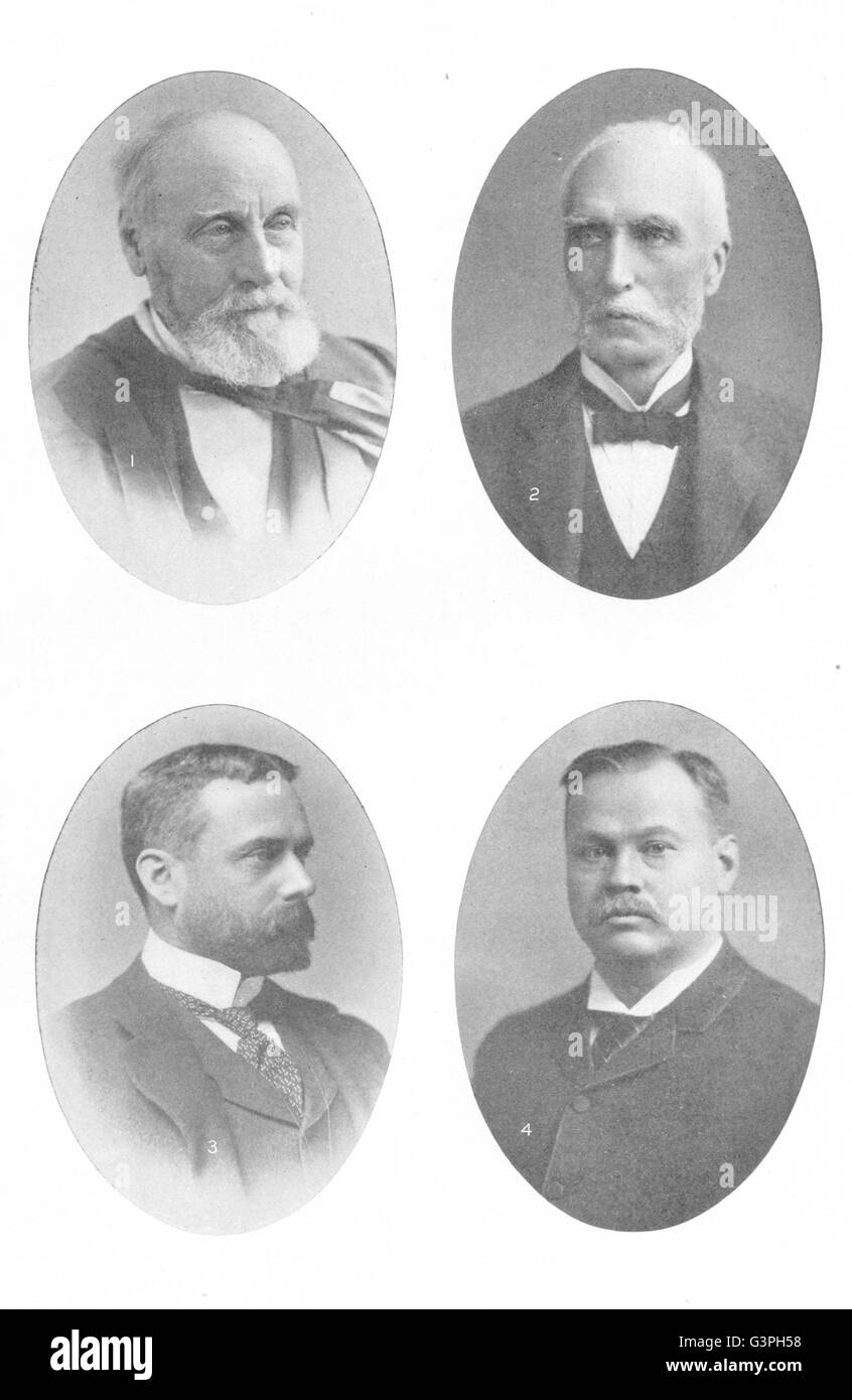 CANADA WRITERS: Wm Dawson; Goldwin Smith; Gilbert Parker; Louis Frechette, 1907 Stock Photo