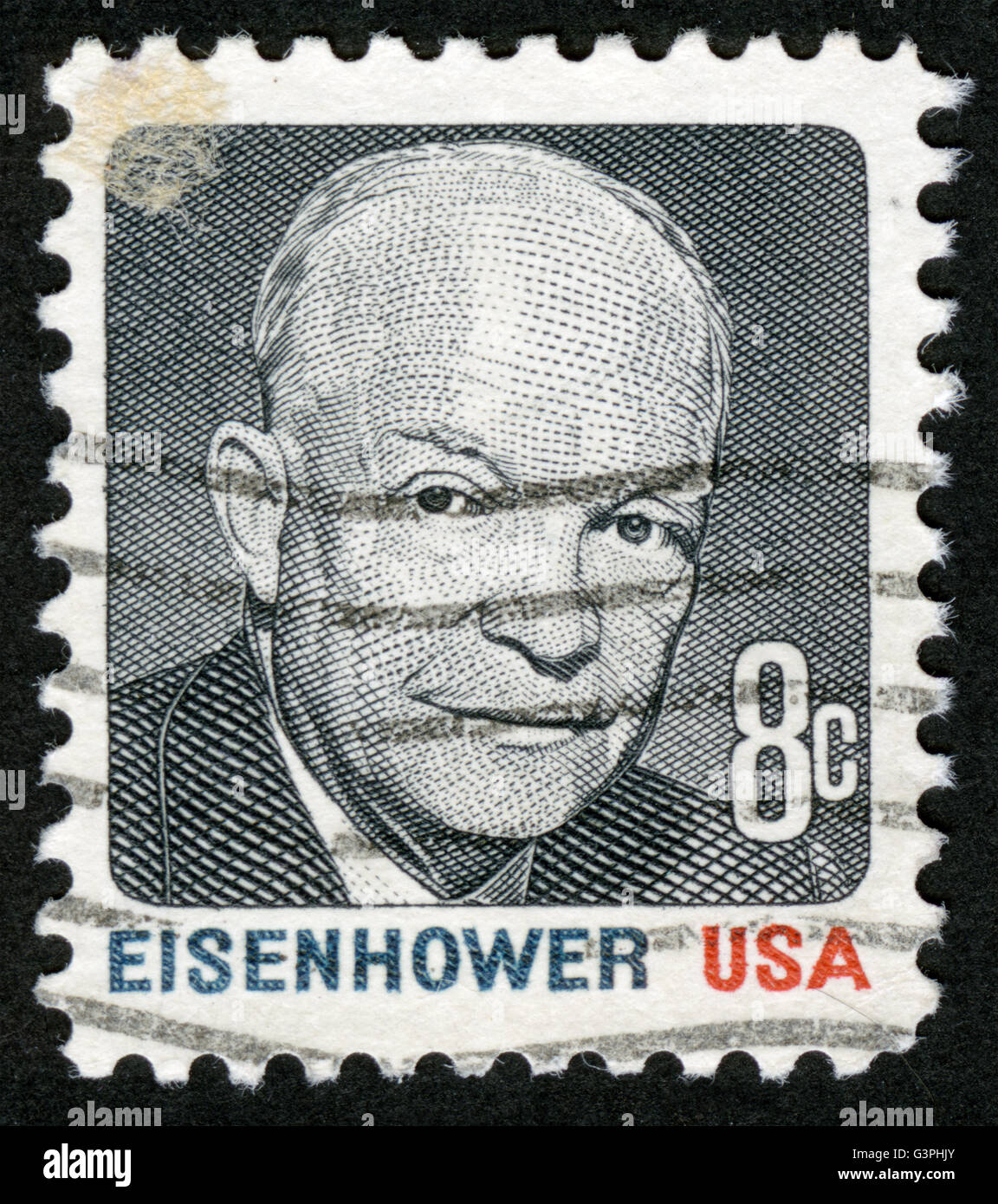 US postage stamp, Dwight D. Eisenhower Stock Photo Alamy