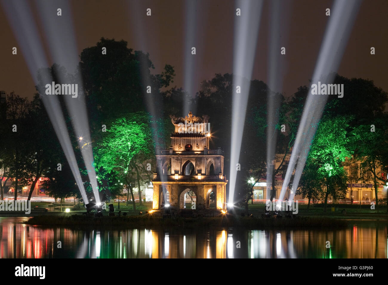 Turtle Tower, Hoan Kiem Lake, Hanoi, Vietnam, Southeast Asia, Asia ...