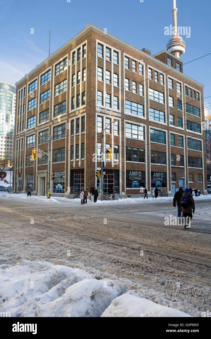 Canada Toronto Downtown Westinghouse company building; Winter Stock