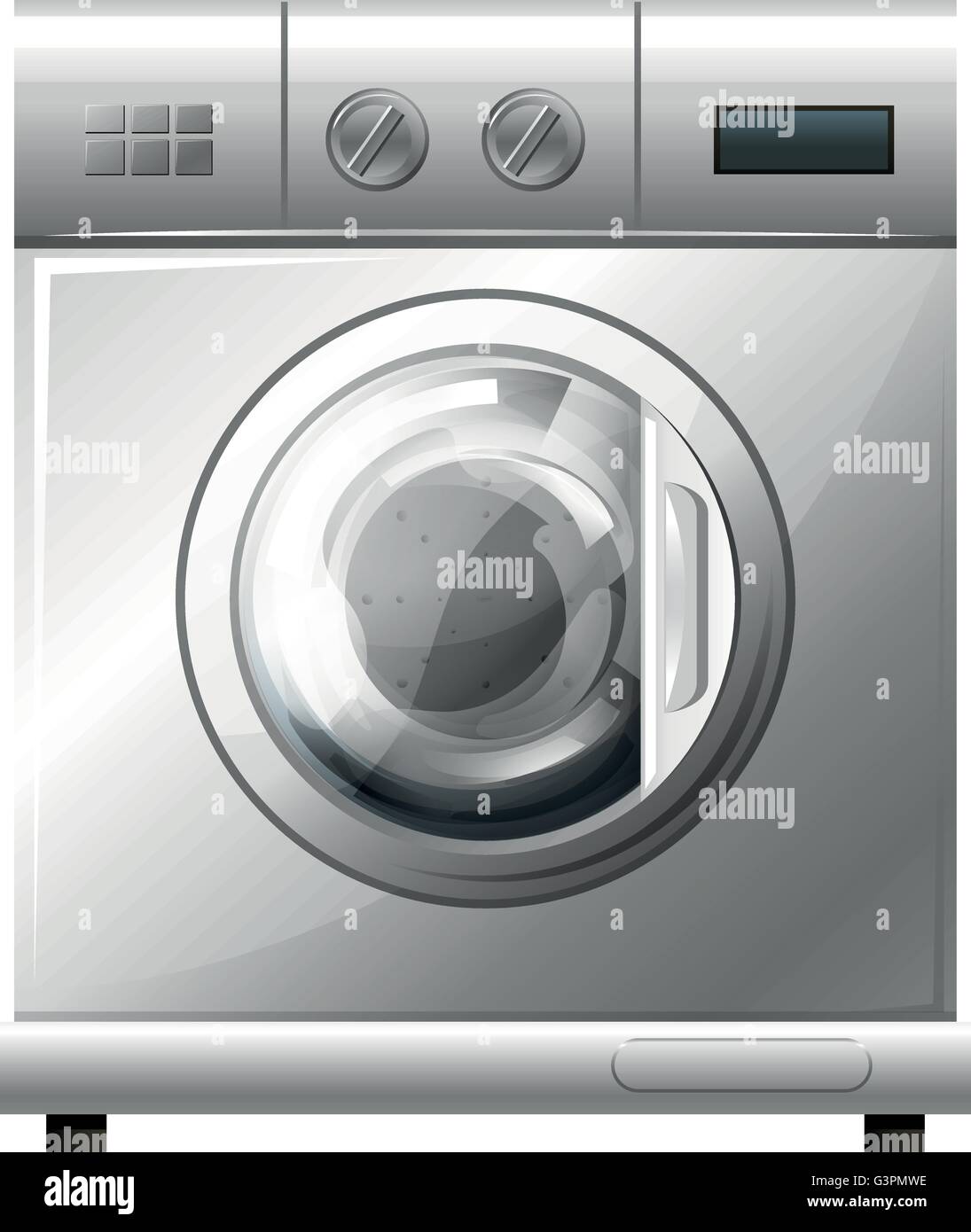 Washing machine on white background illustration Stock Vector Image ...