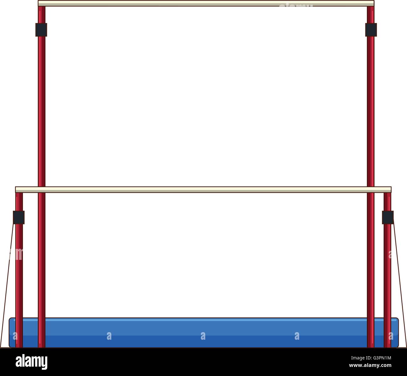 Gymnastics equipment uneven bars illustration Stock Vector Image & Art