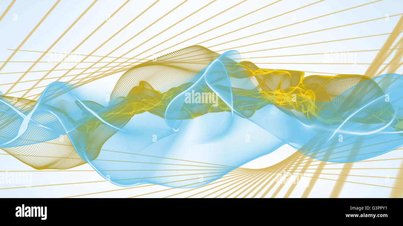 Blue and gold waves hi-res stock photography and images - Alamy
