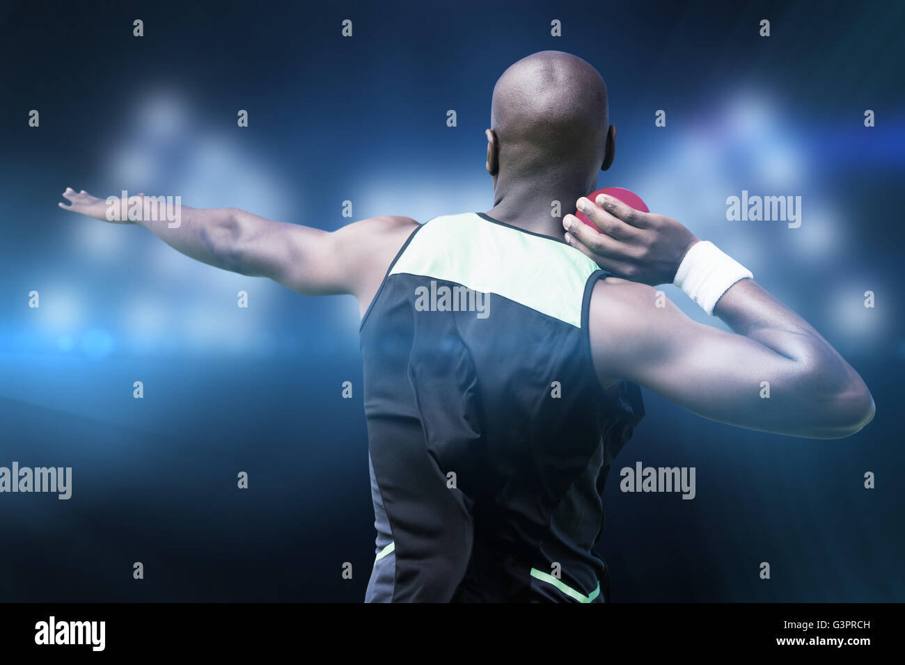 Strong man practising shot hi-res stock photography and images - Alamy