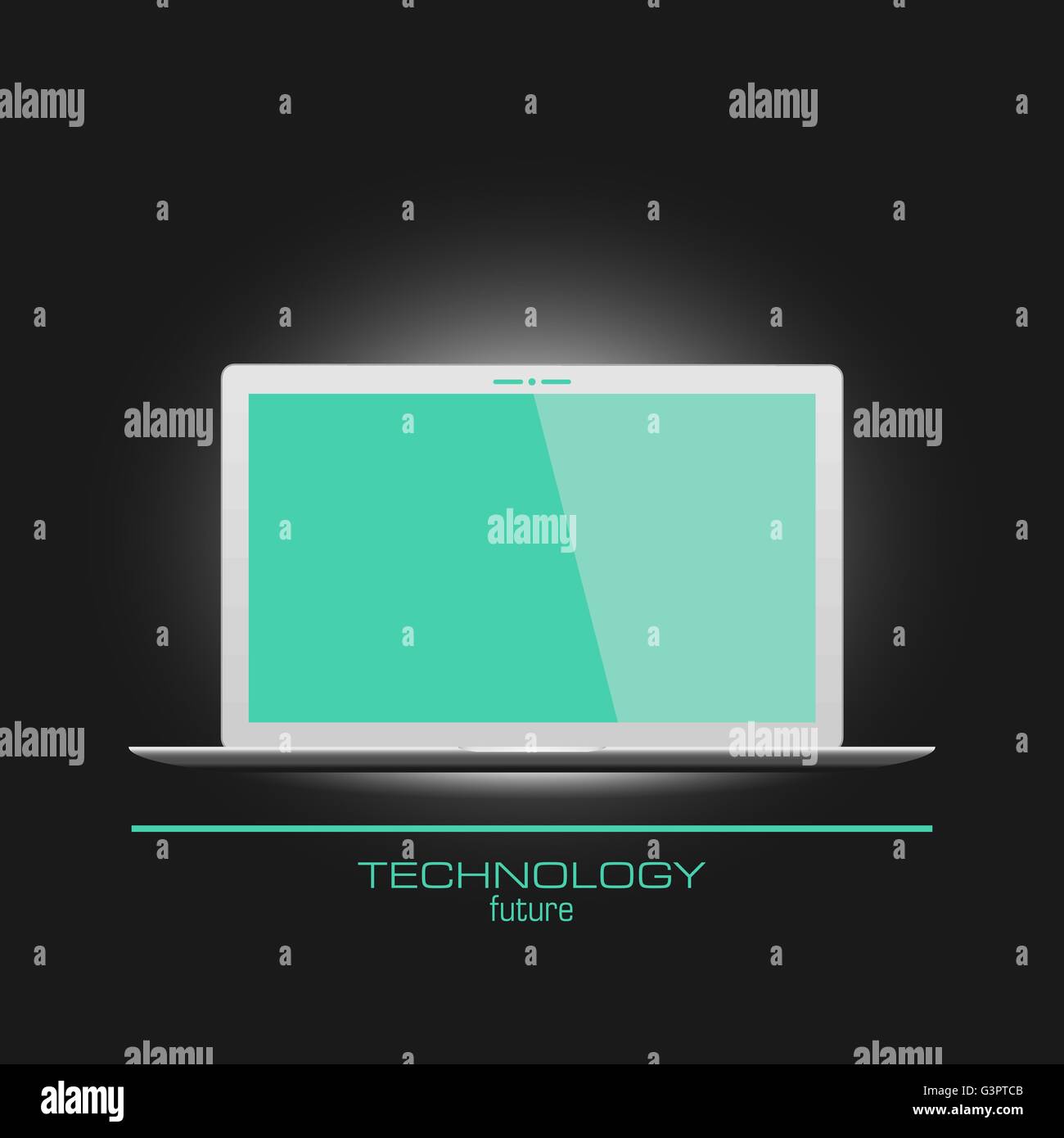 Realistic laptop with empty screen Stock Vector Image & Art - Alamy