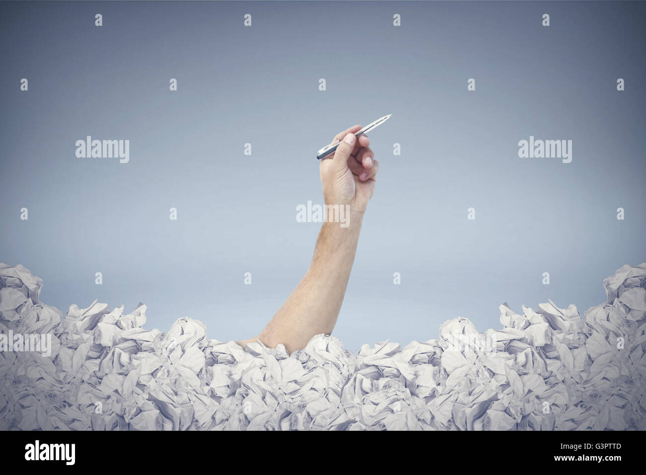 Composite image of hand wirting with pen Stock Photo - Alamy