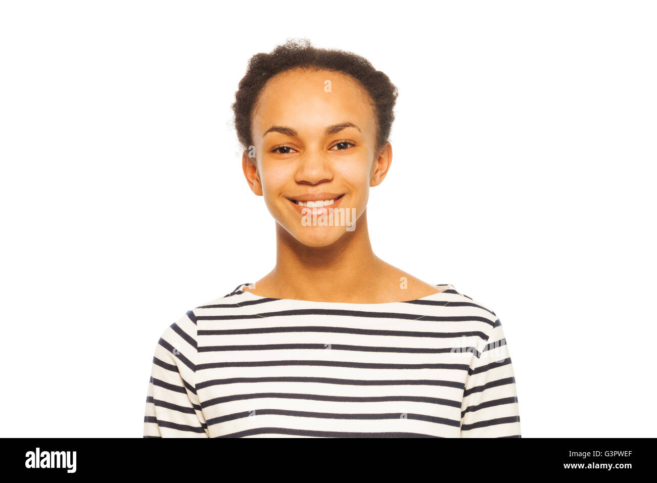 Portrait of pretty smiling African teenager Stock Photo