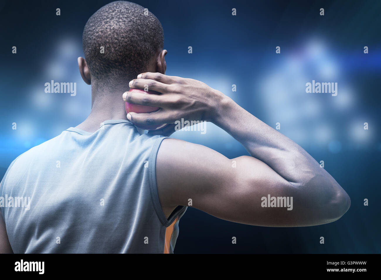 Strong man practising shot hi-res stock photography and images - Alamy