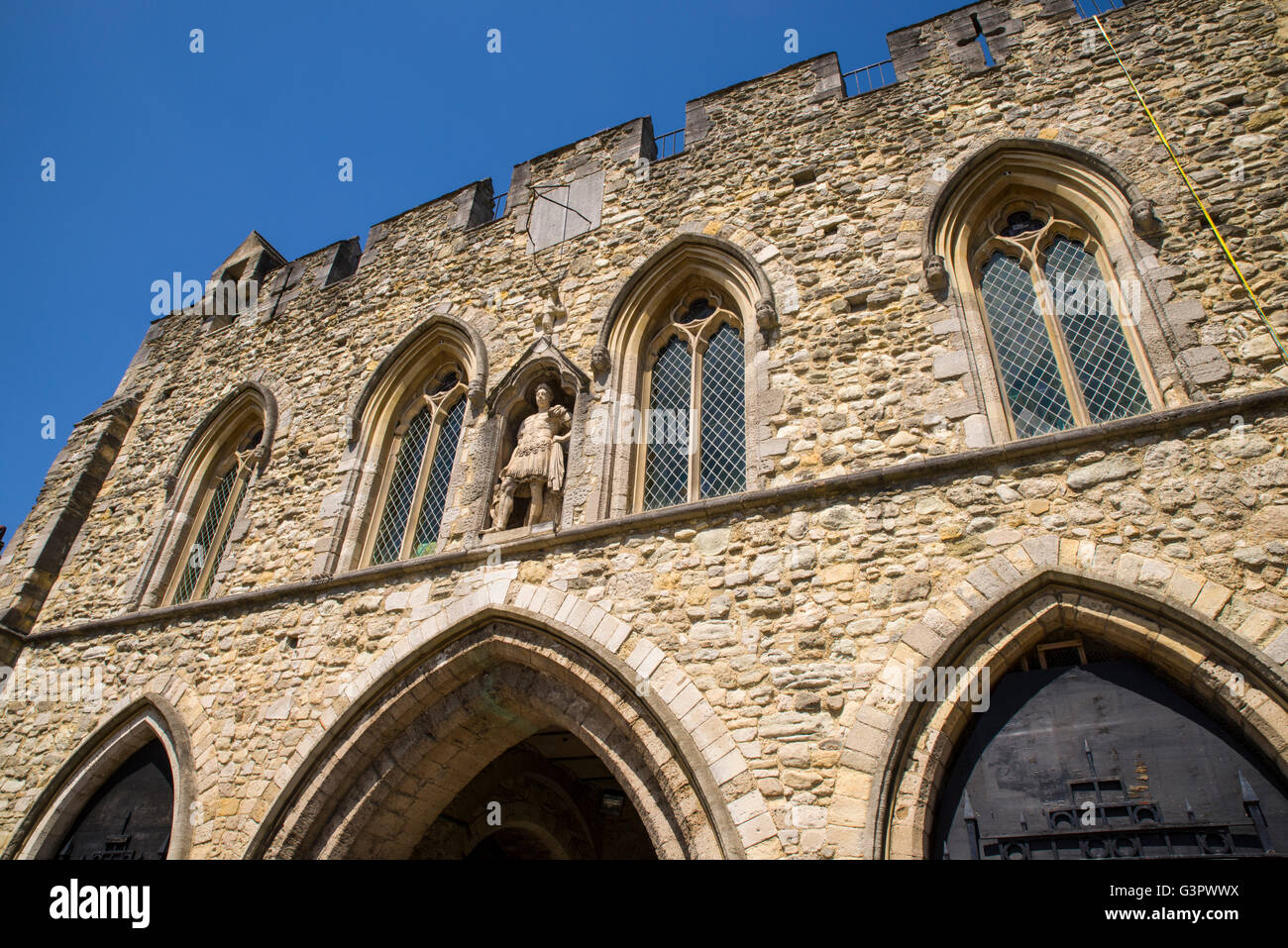 A view of the historic Bargate in Southampton, UK. Stock Photo