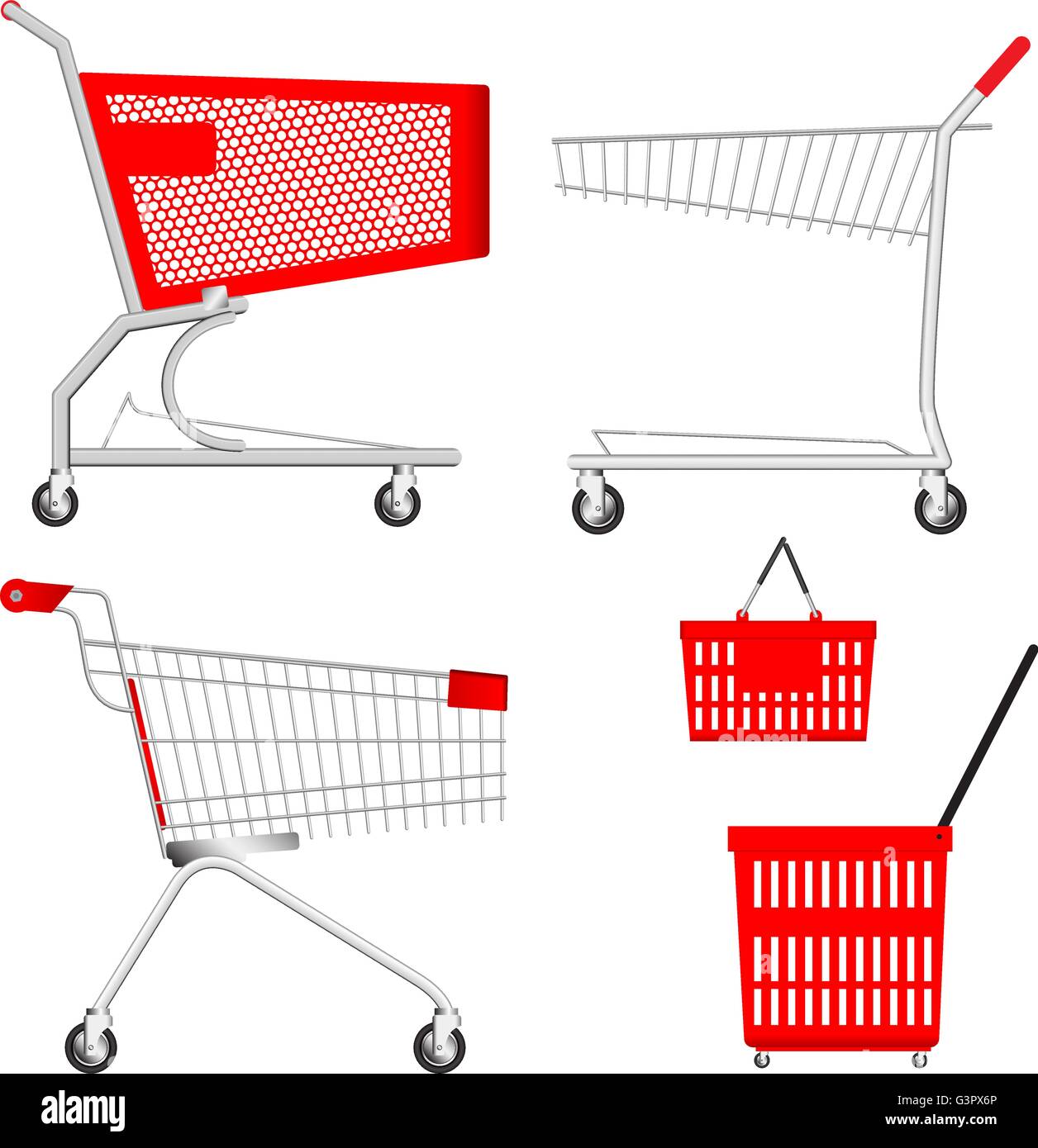 Shopping Cart and Basket Stock Vector Image & Art Alamy