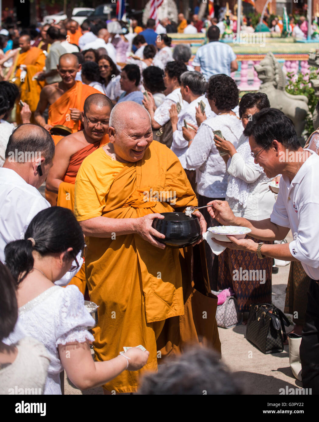 Monks with food hires stock photography and images Alamy