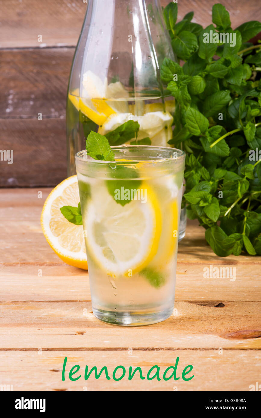 photo showing the classic lemonade with fresh mint Stock Photo Alamy