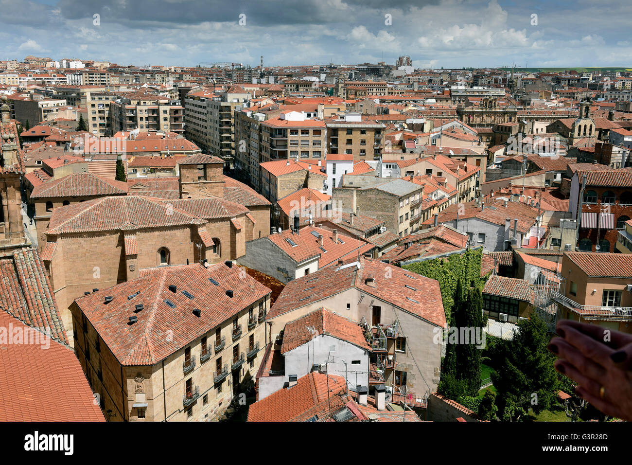 Aerial view of rooftops in Salamanca in northwestern Spain Stock Photo