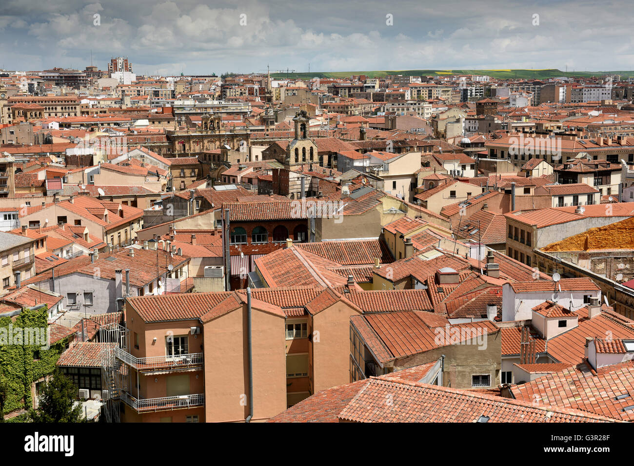 Aerial view of rooftops in Salamanca in northwestern Spain Stock Photo ...