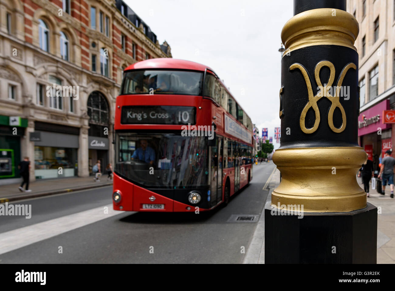 London double decker bus, Westminster, London ,UK. Stock Photo