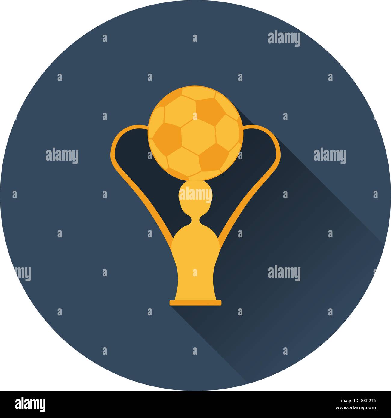 Icon of football cup. Flat color design. Vector illustration Stock ...