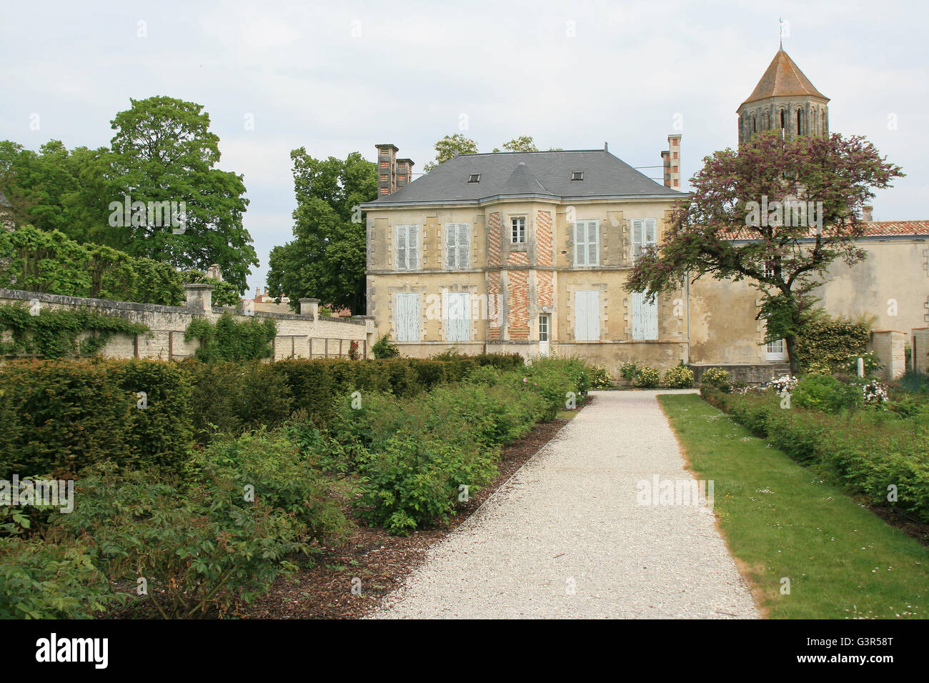 Old rectory in Surgères (France). Stock Photo