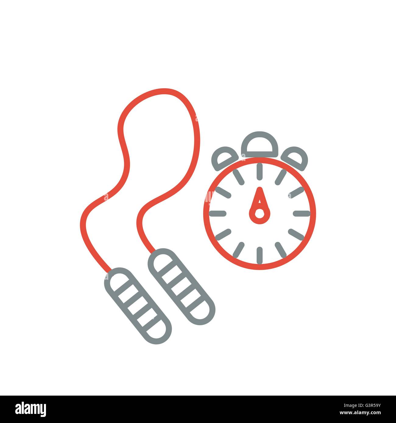 Skipping rope and stopwatch icons Stock Vector Image & Art - Alamy