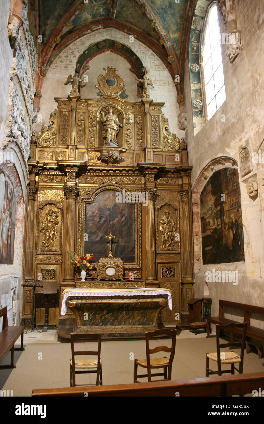 One of the secondary chapels in the Saint-Etienne cathedral in Cahors (France). Stock Photo