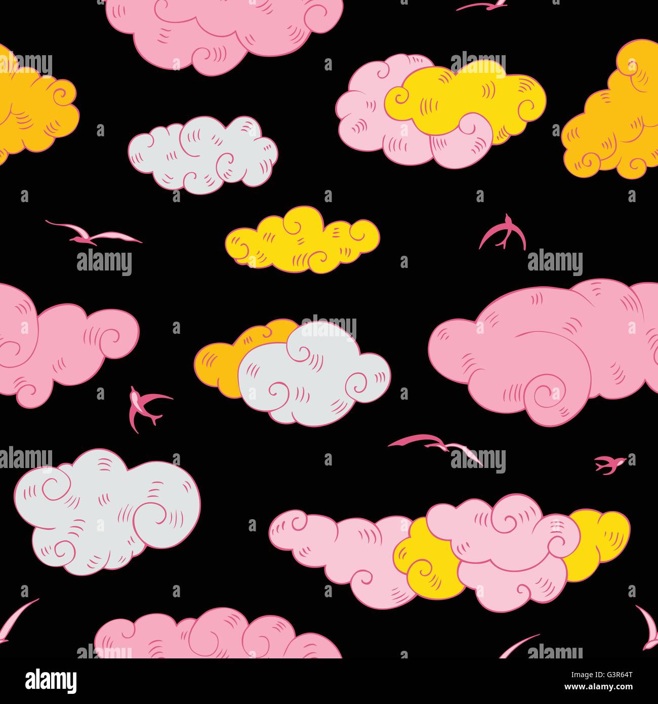 Blue Clouds, seamless pattern Stock Vector Image & Art - Alamy