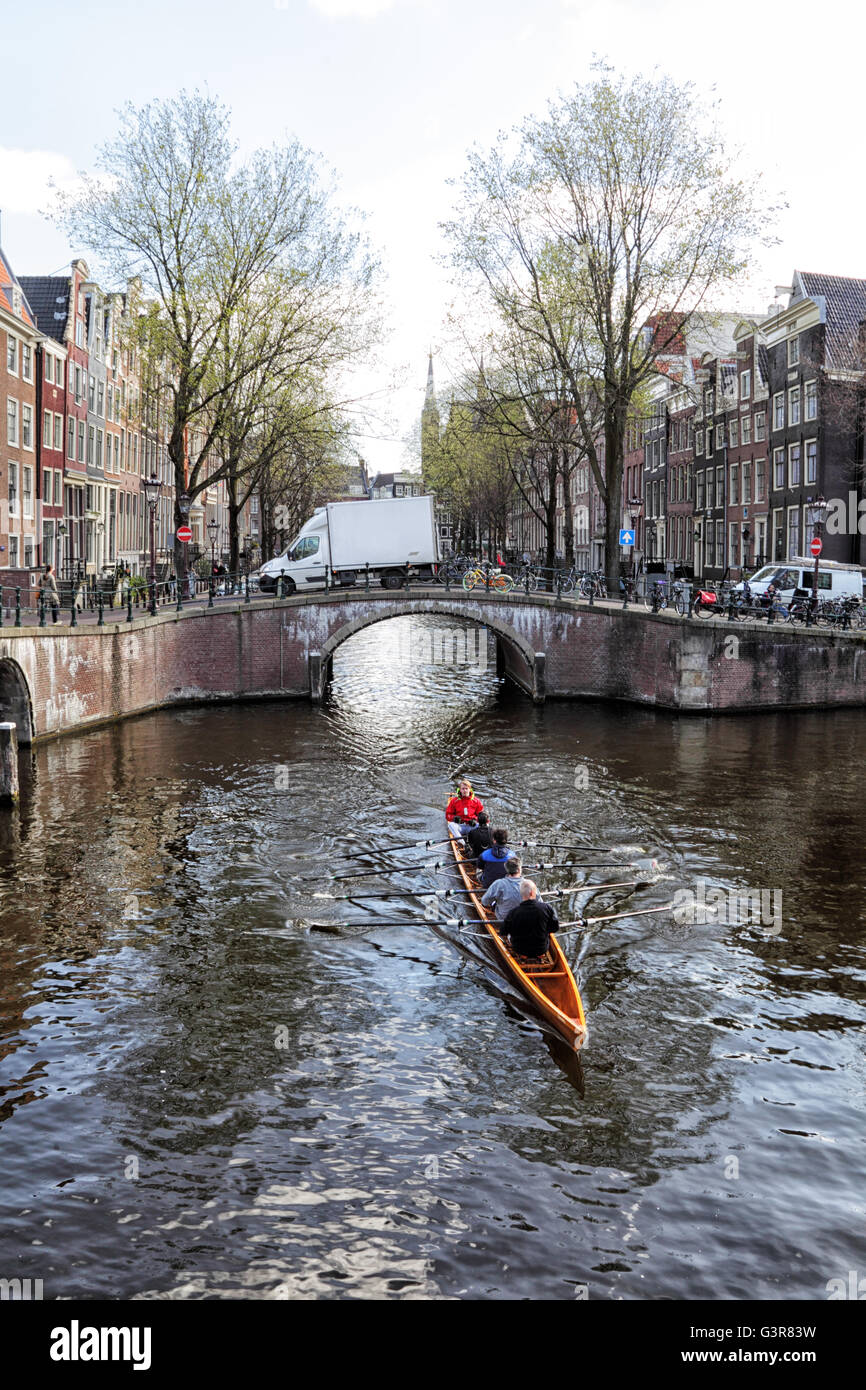Netherlands amsterdam rowing boat in hi-res stock photography and ...