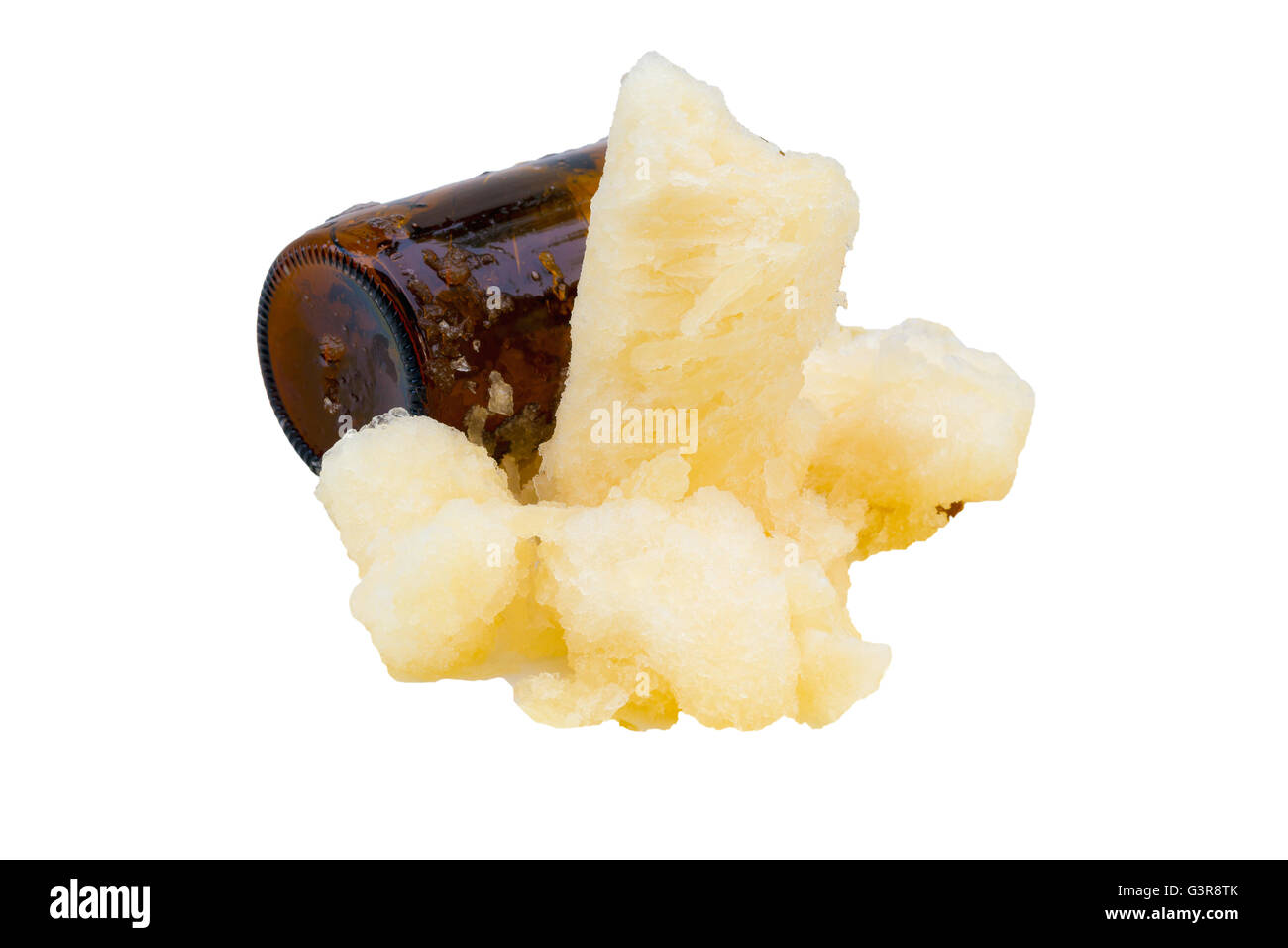 broken beer bottles because of the cold in the refrigerator Stock Photo Alamy