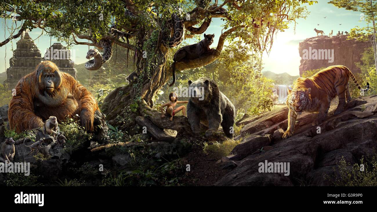 The Jungle Book Year : 2016 USA Director : Jon Favreau Neel Sethi Stock Photo