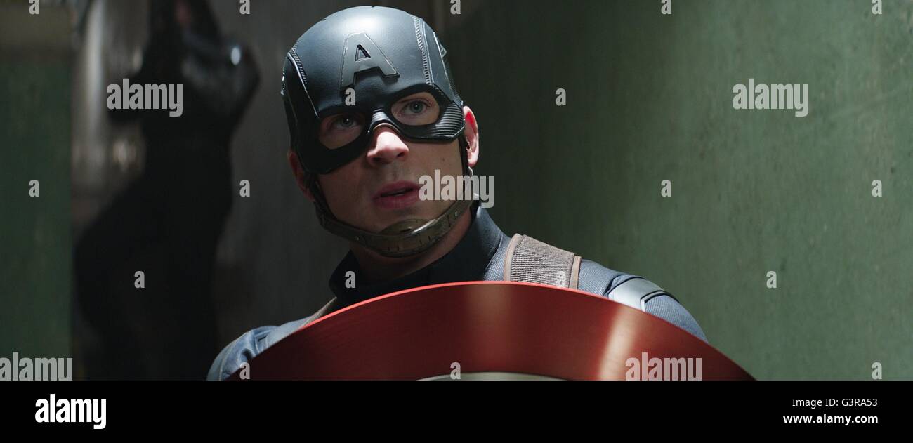 Captain America: Civil War  Year : 2016 USA Director : Anthony Russo, Joe Russo  Chris Evans Stock Photo