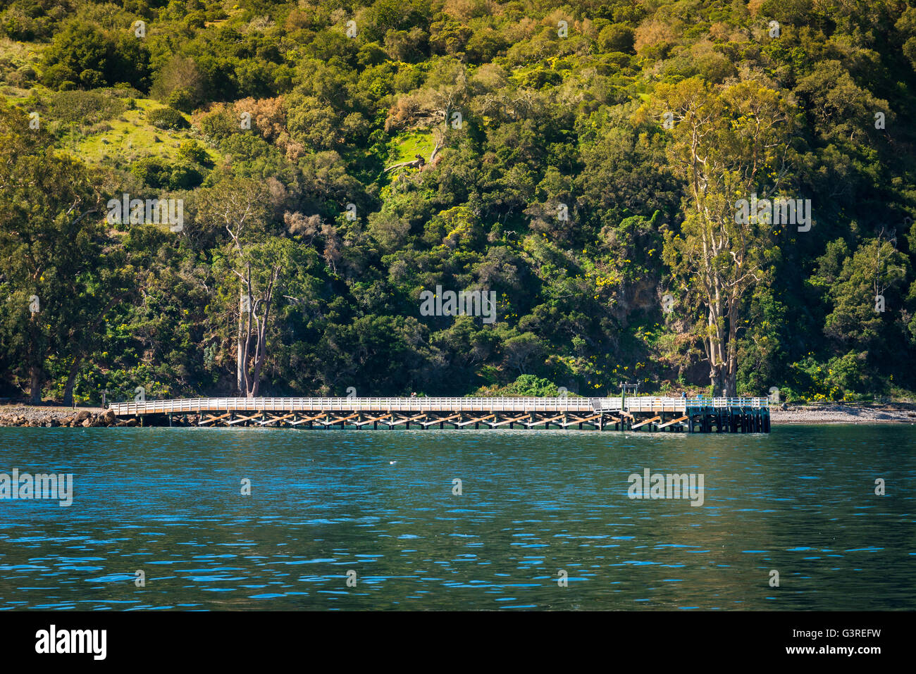 Prisoners Harbor Pier Santa Cruz Island Channel Islands National Park California Usa Stock Photo Alamy