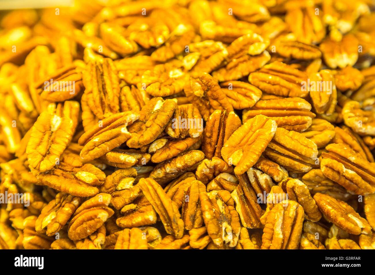 Pecan nuts on sale in Australia Stock Photo