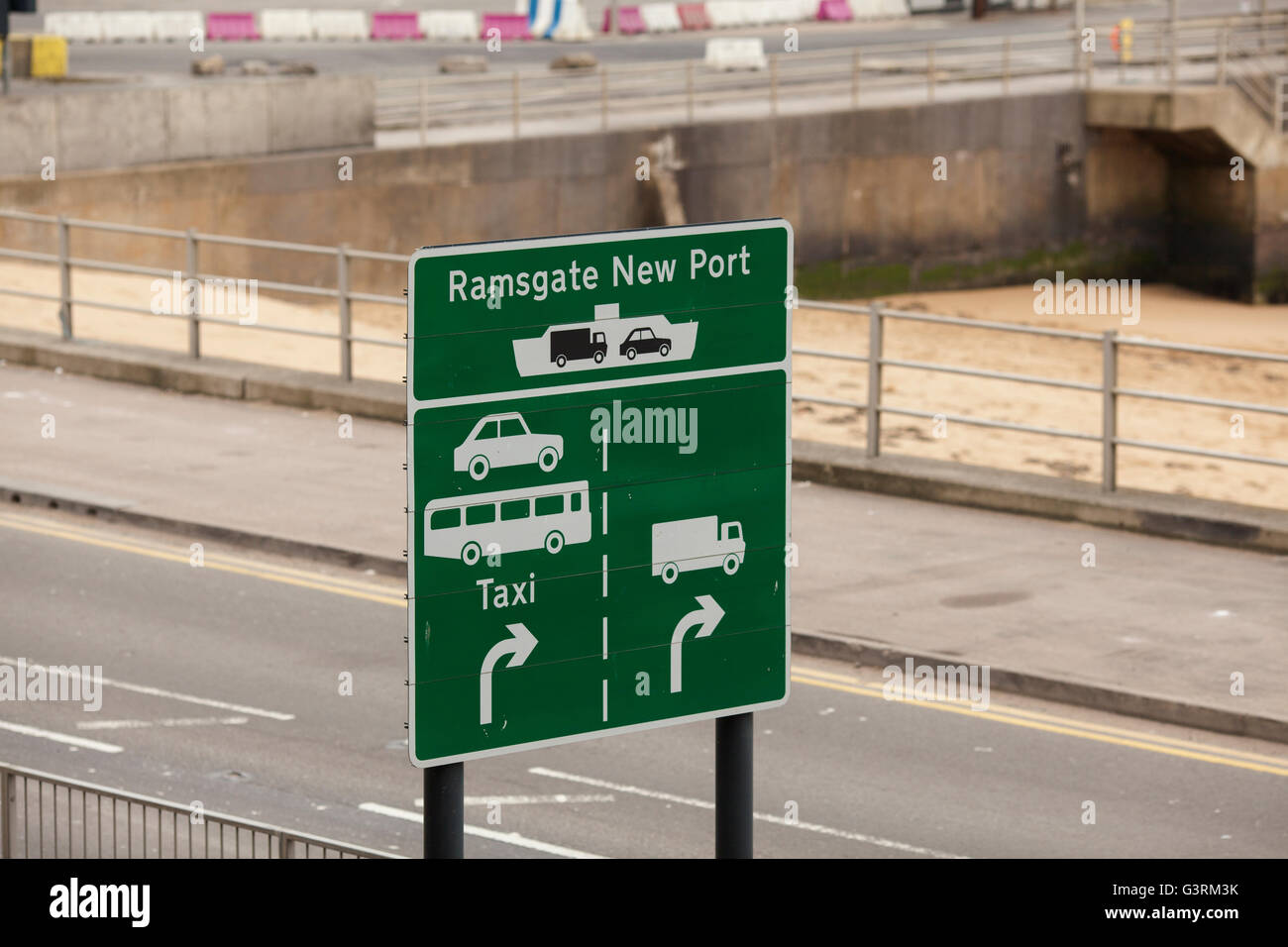 Sign for Ramsgate New Port, Ramsgate, Kent Stock Photo