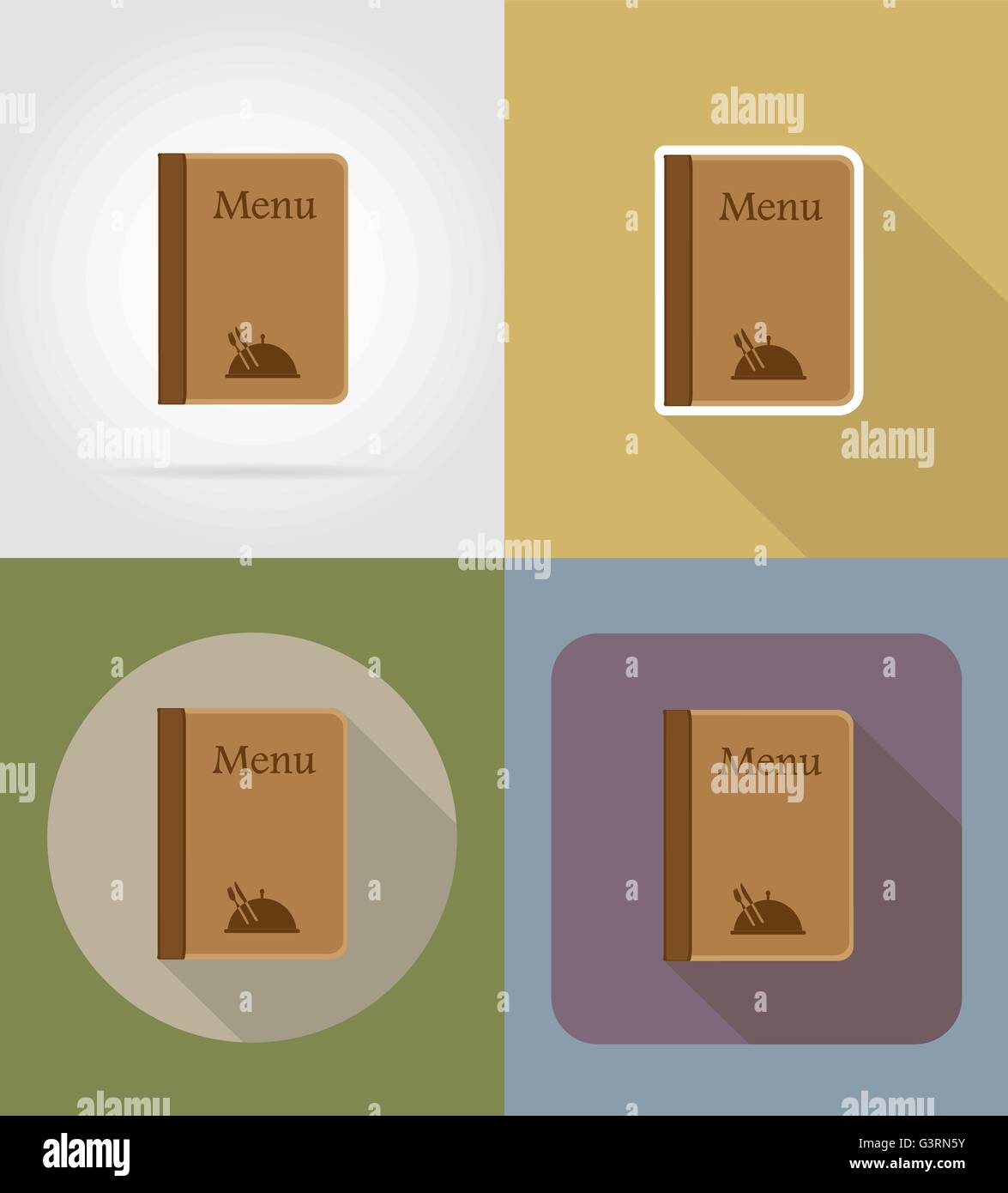 menu objects and equipment for the food vector illustration isolated on ...