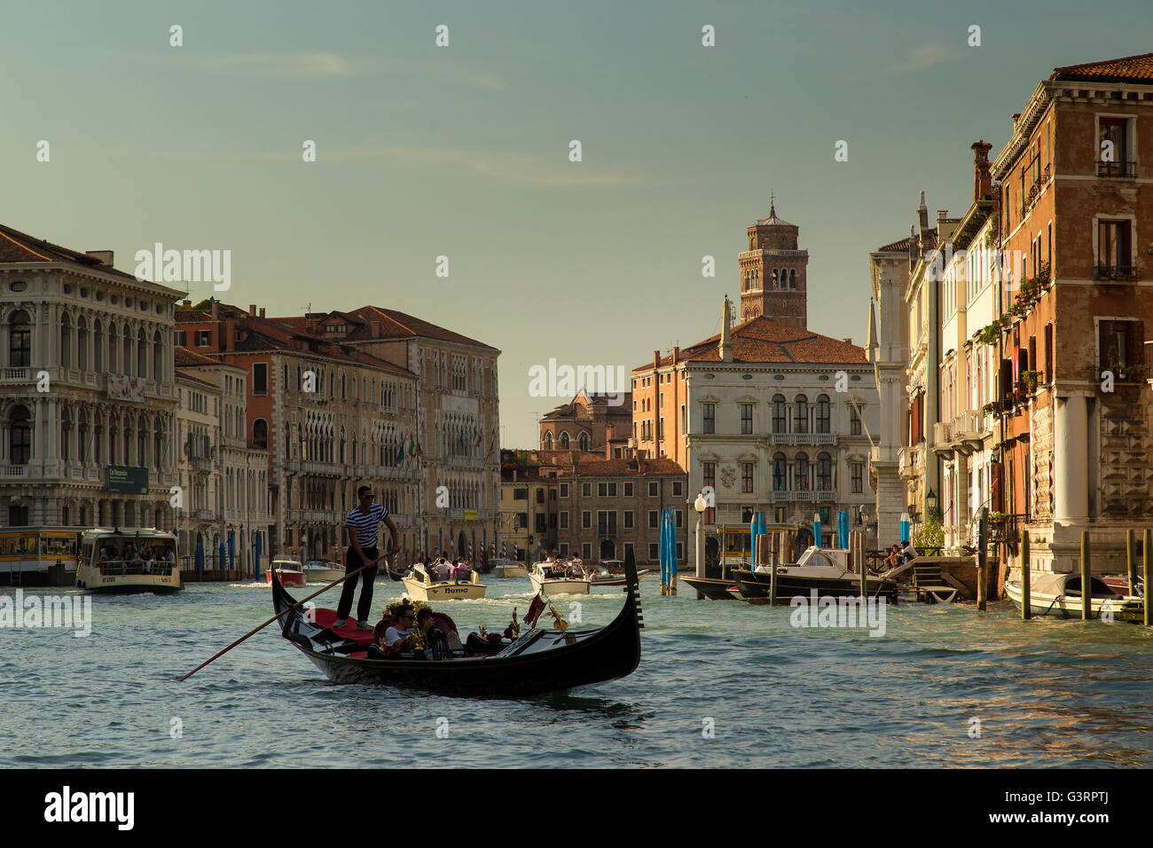 Gondola on the Grand Canal, Venice, Italy Stock Photo - Alamy