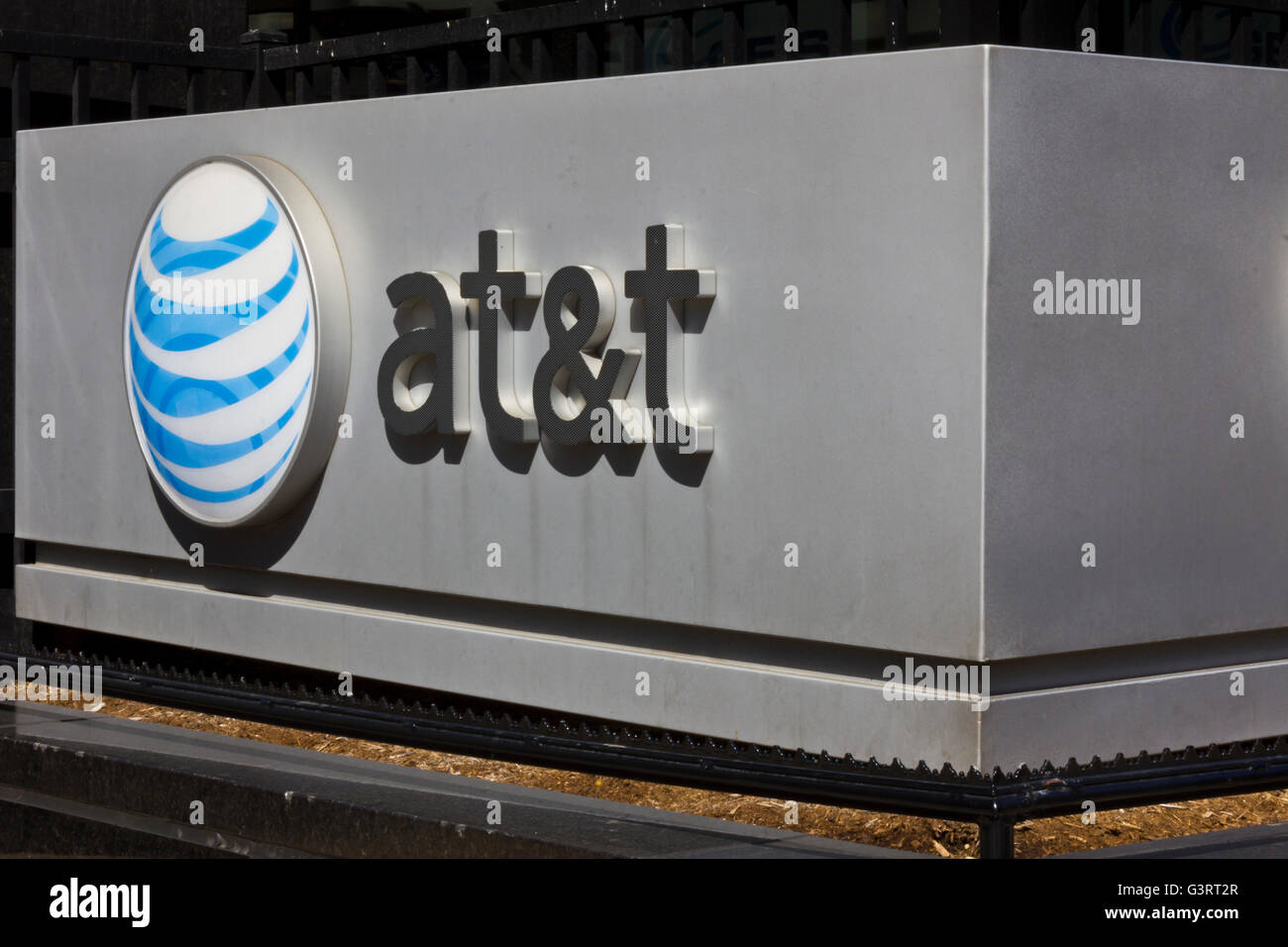 Indianapolis - Circa March 2016: AT&T Indiana Headquarters. AT&T Offers TV, Wireless and High Speed Internet VII Stock Photo