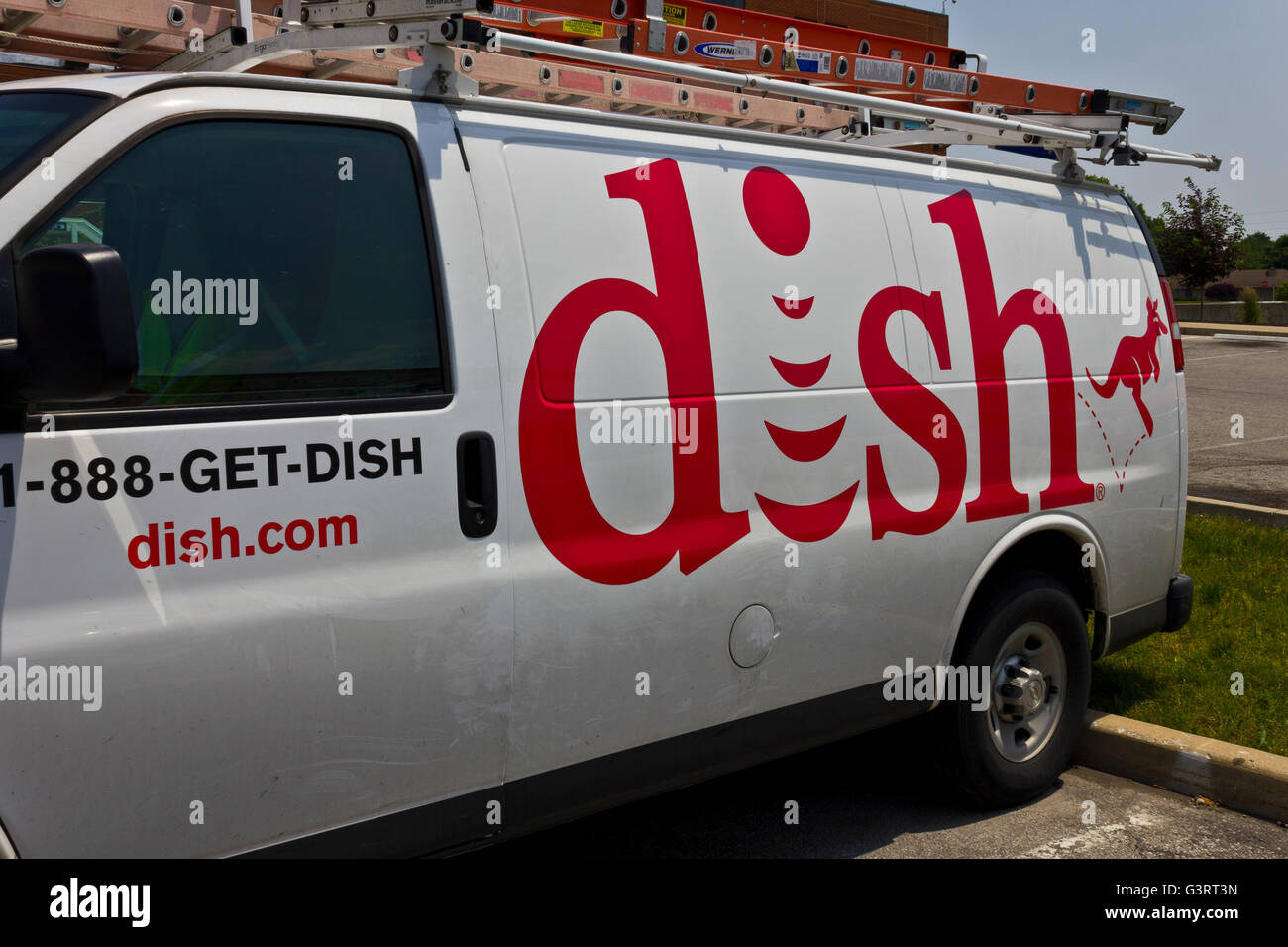 Indianapolis - Circa June 2016: DISH Network Company Vehicle. DISH is an American Satellite Service Provider II Stock Photo
