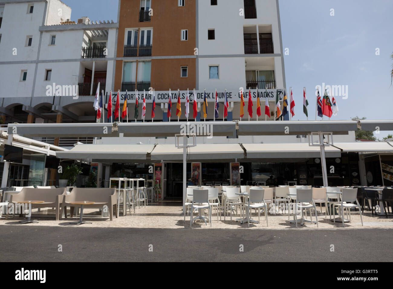 7 Figo bar and restaurant, Vilamoura marina Stock Photo