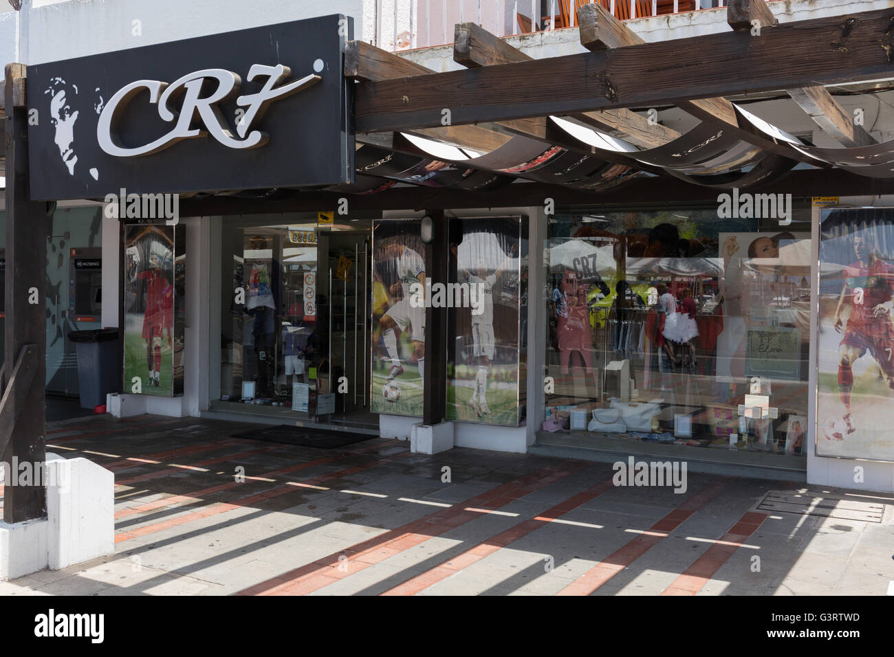 Christiano merchandise shop in Vilamoura marina - Alamy