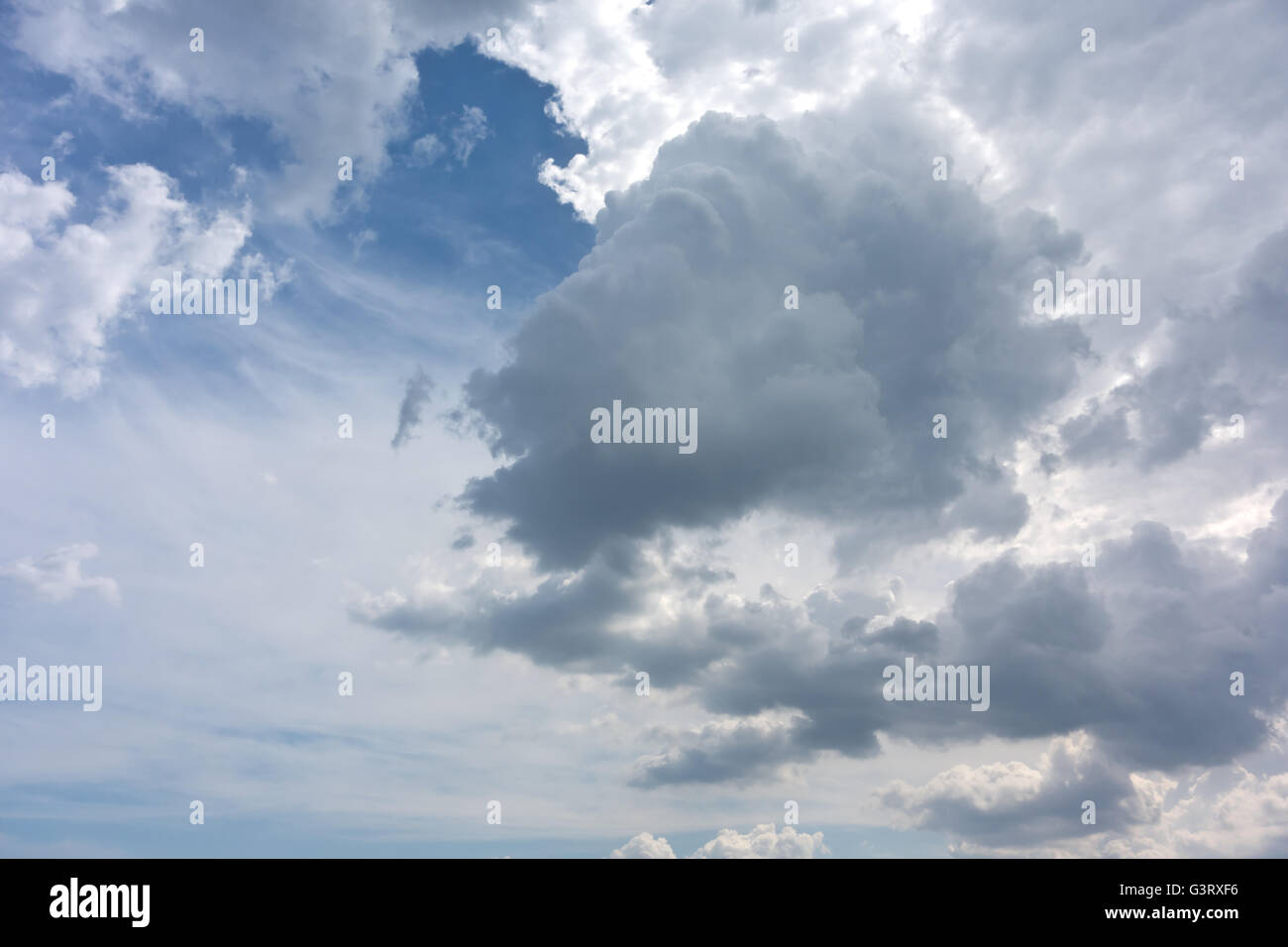 beautiful blue sky with clouds Stock Photo