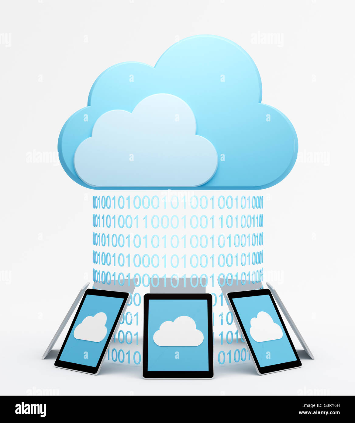 Cloud computing with multiple devices Stock Photo - Alamy
