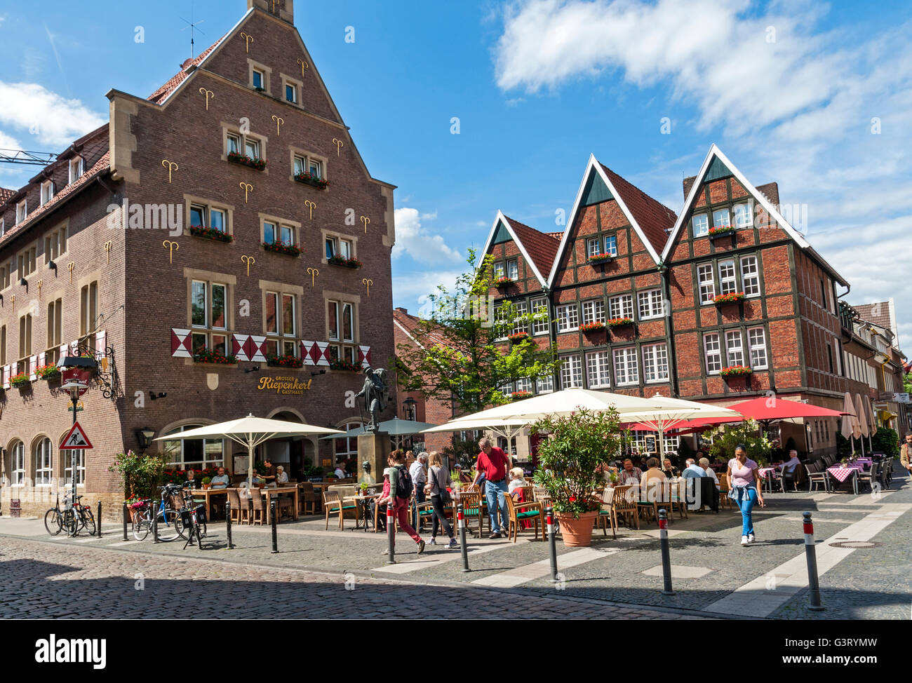 Grosser Kiepenkerl Restaurant, Münster, North Rhine-Westphalia, Germany, Europe. Stock Photo