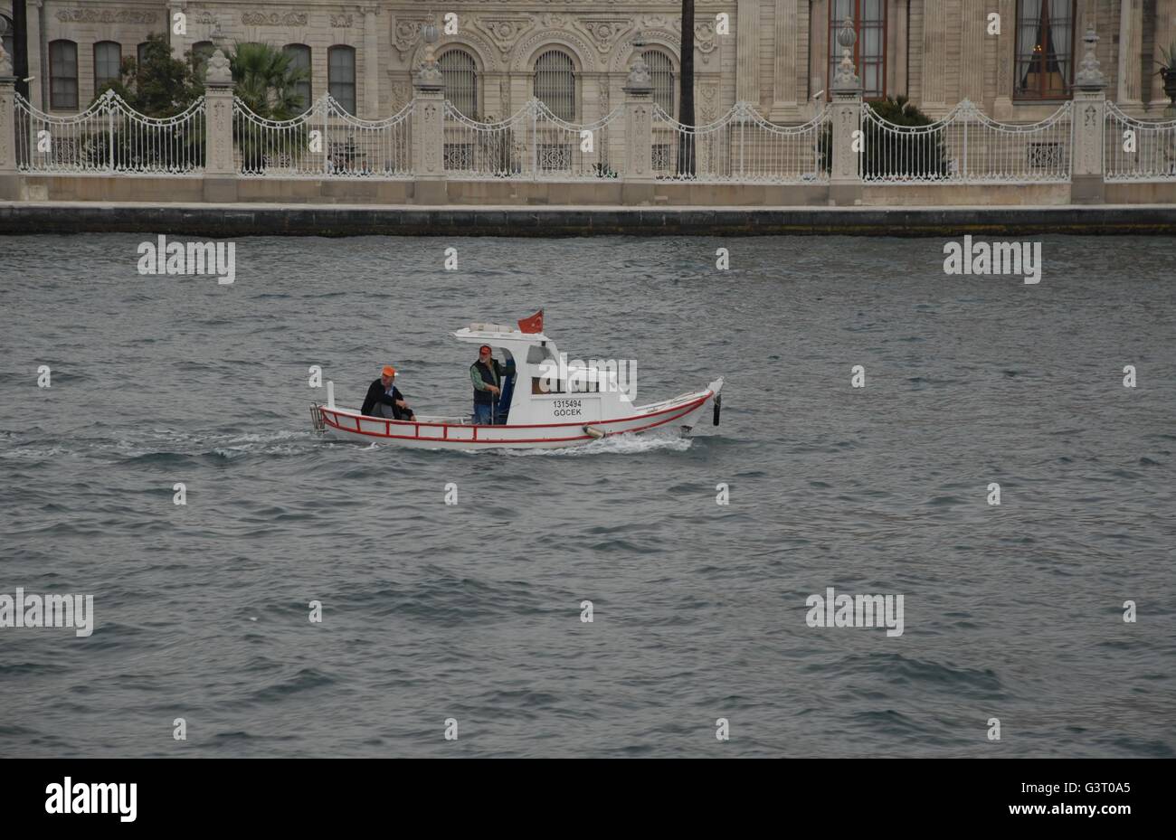 Little boat on the Bosphorus Stock Photo
