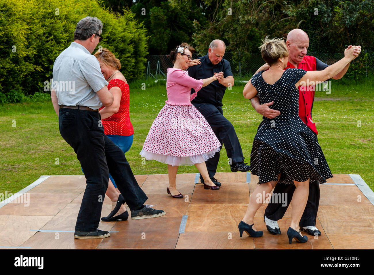 PJ's Dance Group Performing At The Maresfield Fete, Sussex, UK Stock Photo