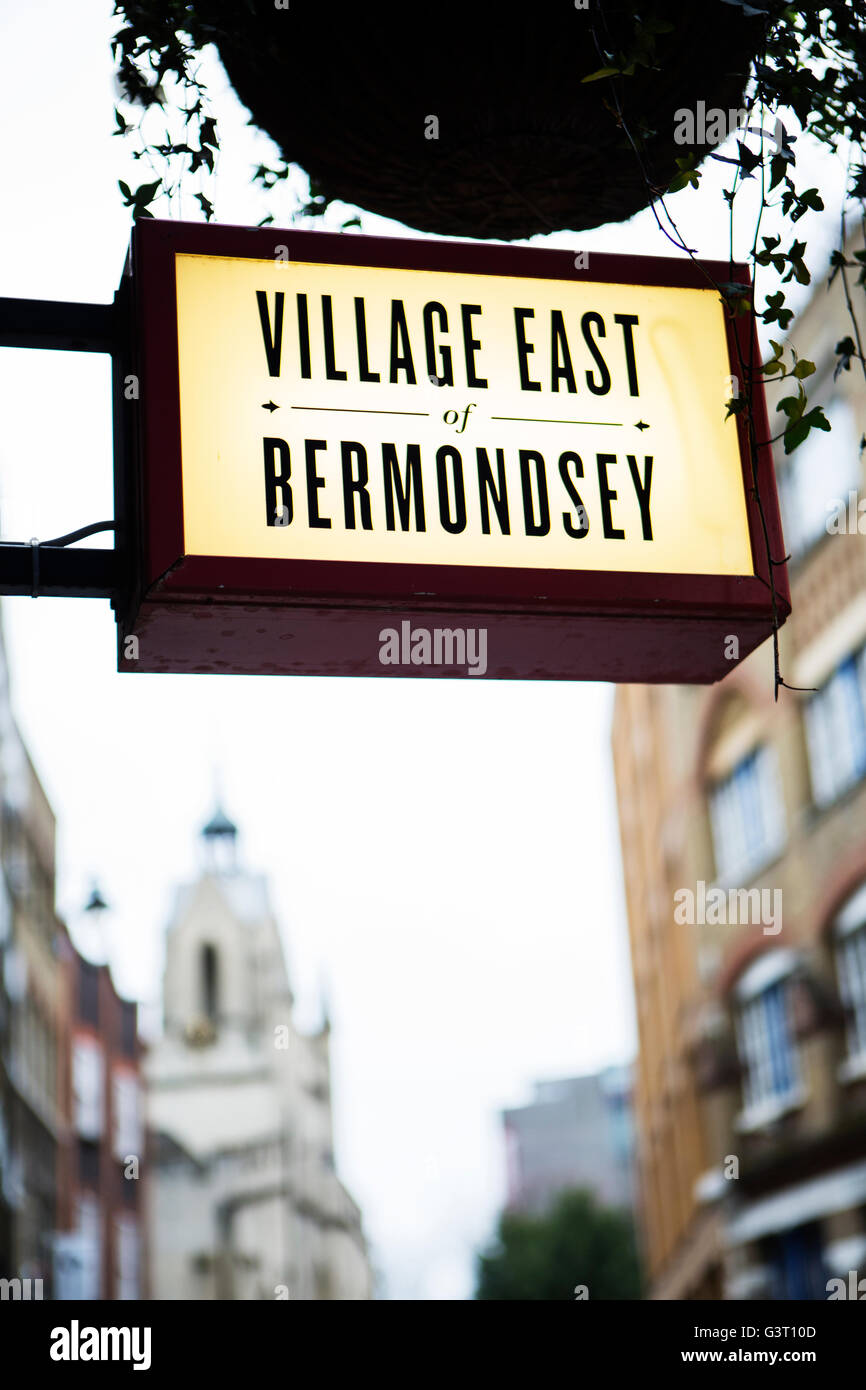 A light box shop sign in Bermondsey High Street, London Stock Photo
