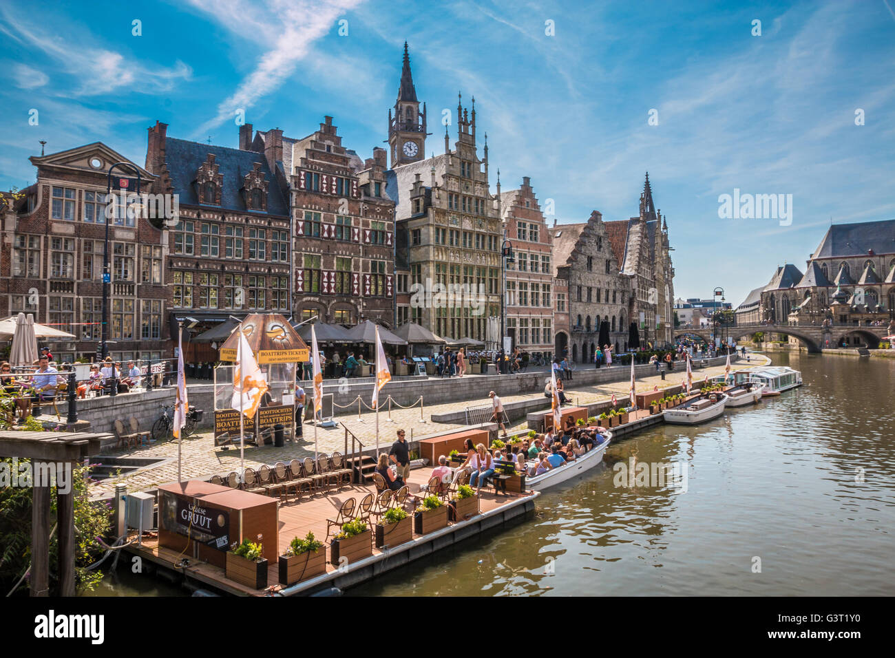 View of Ghent in Belgium Stock Photo