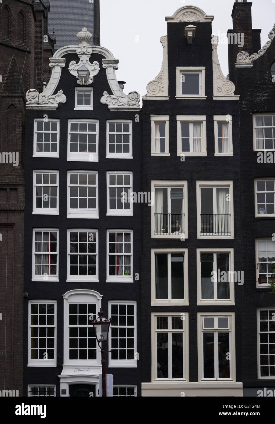 Amsterdam narrow houses cycle hires stock photography and images Alamy