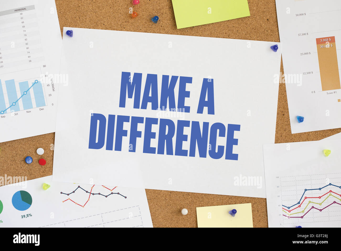 CHART BUSINESS GRAPH RESULT COMPANY MAKE A DIFFERENCE CONCEPT Stock ...