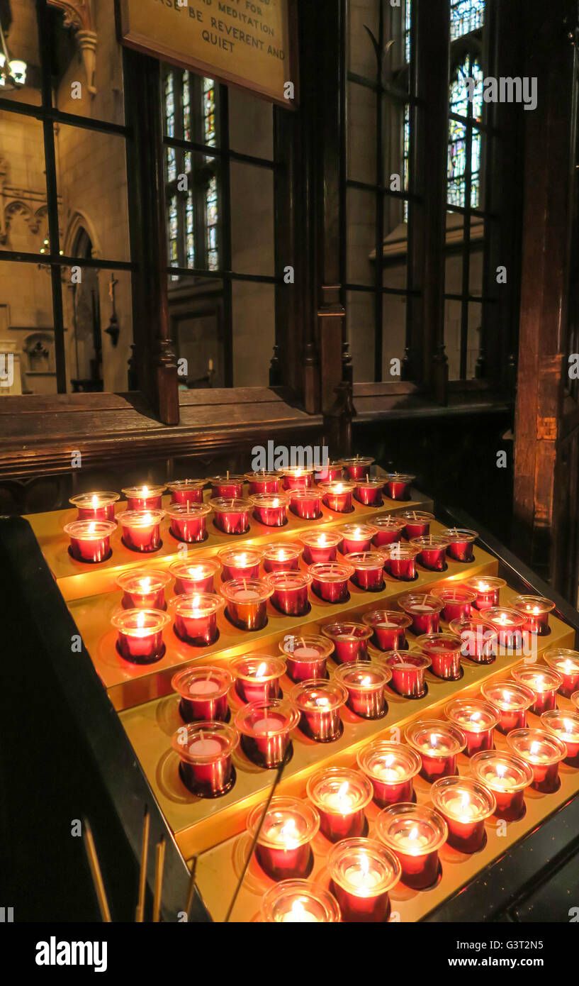 Votive Prayer Candles, Trinity Church, Wall Street, NYC Stock Photo Alamy