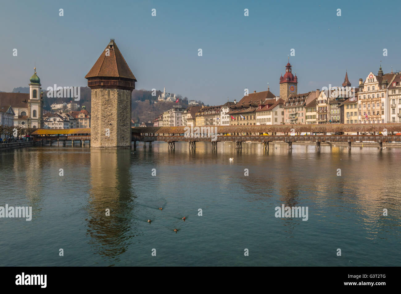 Chapel bridge in Lucerne Switzerland Stock Photo Alamy