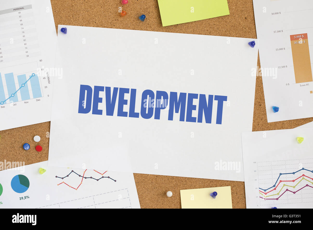 Charts and Graphs Showing the Results with DEVELOPMENT word written ...
