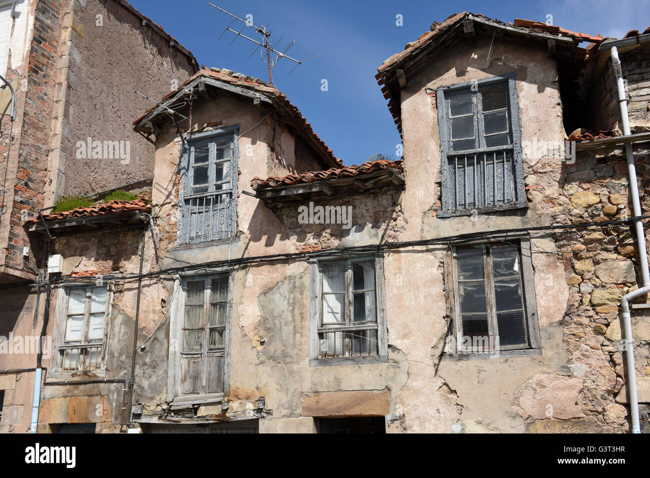 Derelict house in Reinosa in Cantabria, Spain Stock Photo